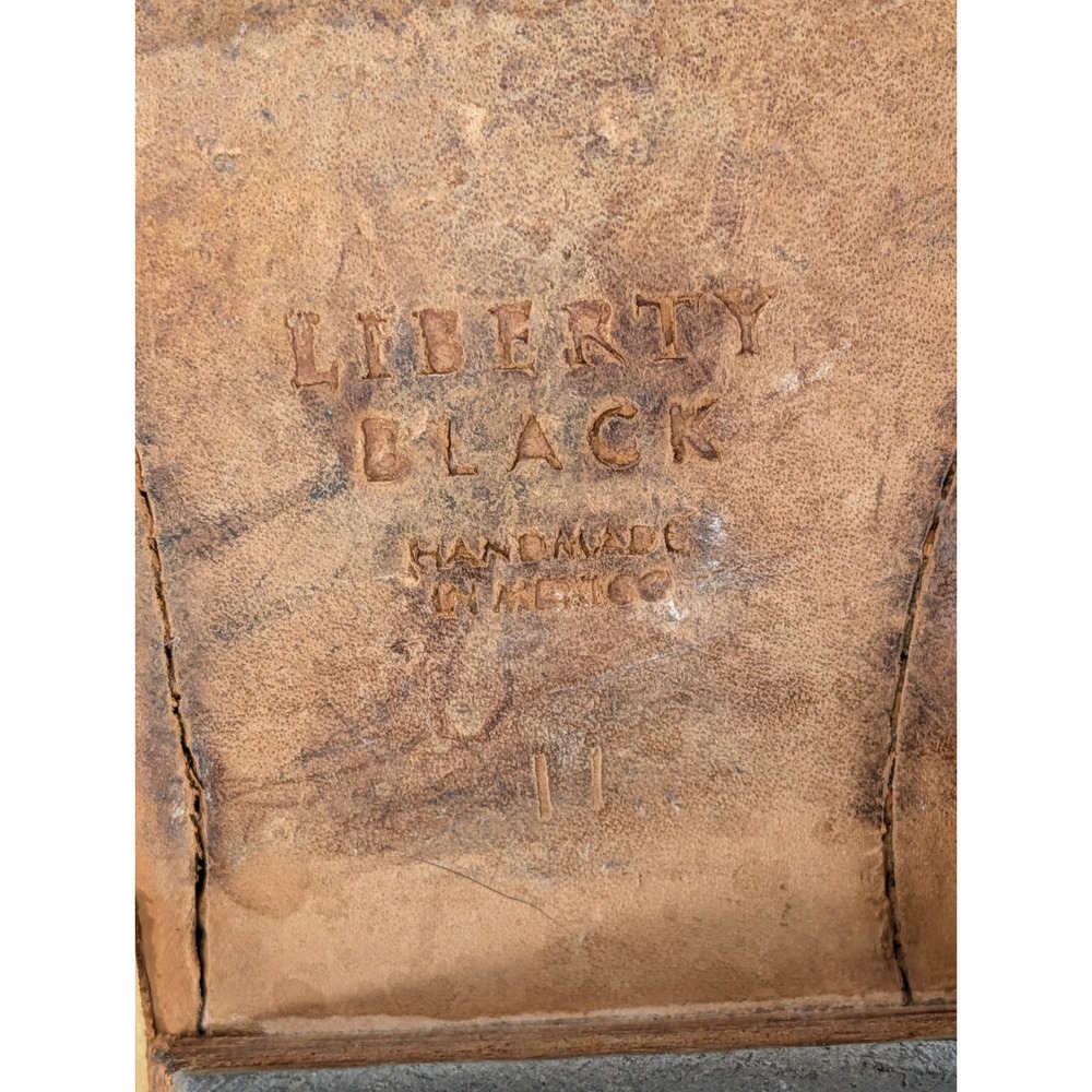 Liberty Black Western Ankle Boots Womens 11 Tan Paisley Western Cowgirl‎ Boho - Picture 7 of 10
